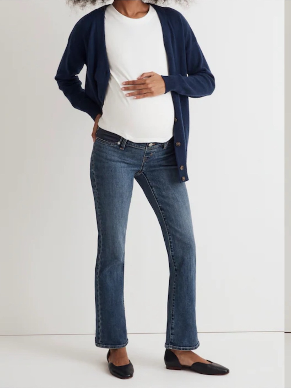 NWT Madewell Maternity Side-Panel Kick Out Crop Jean 26